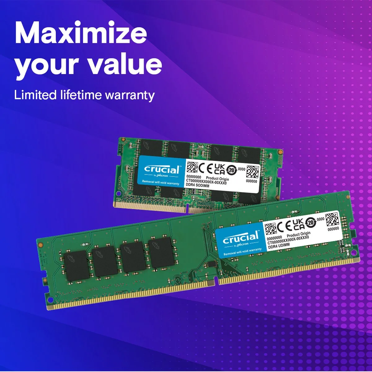 RAM-geheugen - CT16G4DFD824A- 16GB - DDR4 - DIMM - 2400MHz - 1 x 16 GB de Crucial, Noir – jaquette