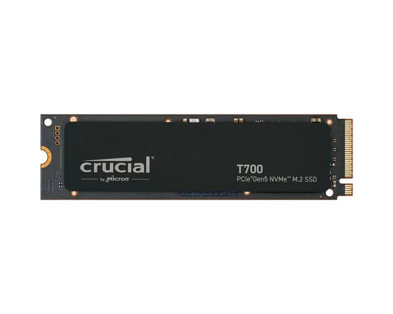 T700 4TB SSD Gaming M.2 2280 NVMe 4000GB interne SSD (4 TB) M.2" 12400 MB/S Lesegeschwindigkeit, 11800 MB/S Schreibgeschwindigkeit, PCIe Gen5 NVMe, DRAM Cache, TLC NAND, DirectStorage by Crucial, Black – cover