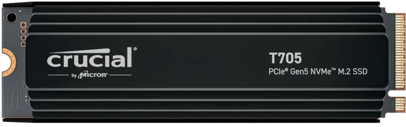 T705 | 1TB NVMe SSD | M.2 | Gen5 | 13.600MB/s Lezen | 10.200MB/s Schrijven | Heatsink van Crucial – cover