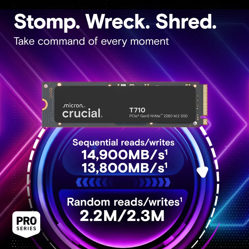 T710 | 1TB NVMe SSD | M.2 | Gen5 | 14.500MB/s Lezen | 12.700MB/s Schrijven van Crucial – cover