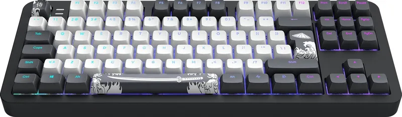 ALU Bushido - Mechanisch Gaming Toetsenbord ISO van Dark Project, Zwart, Wit, DE – cover