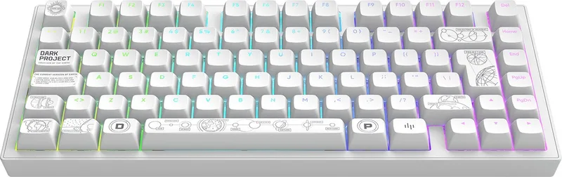 ALU Terra Nova - Draadloos Mechanisch Gaming Toetsenbord ISO van Dark Project, Wit, DE – cover