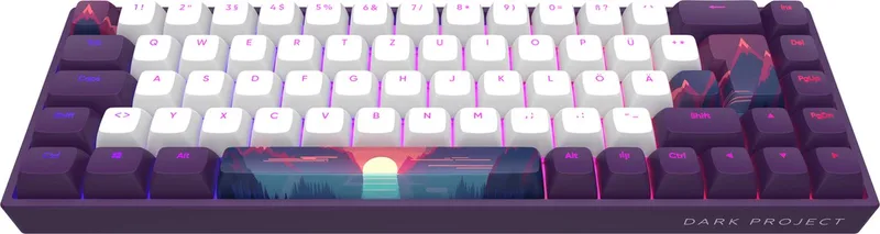 Dark Project - 68 Sunrise - Mechanisch Bedraad Toetsenbord - G3MS RGB (DE) (ISO) van Dark Project, Paars, DE – cover