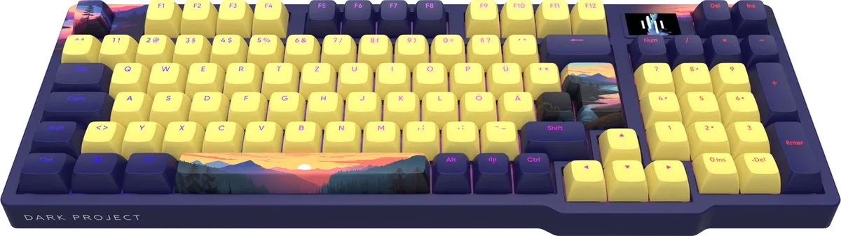 Dark Project - 98 Sunset - Mechanisch Bedraad Toetsenbord - G3MS RGB (ISO) by Dark Project, Yellow, Purple, DE – cover