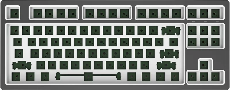 KD87B LTD Aluminum Cloud Grey - Mechanisch Bedraad Toetsenbord - Barebones van Dark Project, Wolken Grijs – cover
