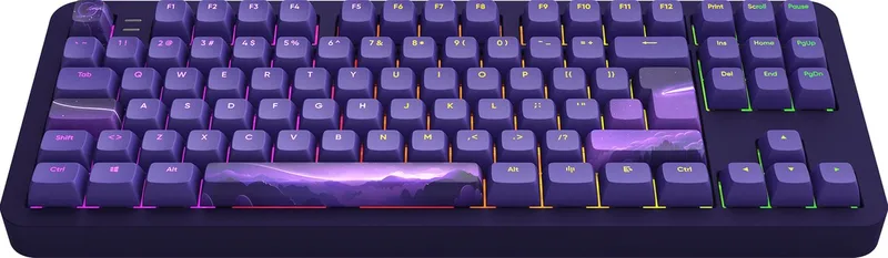 Mechanisch Gaming Toetsenbord - ALU Celestial - ISO (DE) QWERTZ by Dark Project, Purple, DE – cover