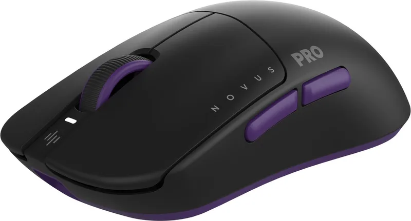 Novus Pro - Draadloze Gaming Muis - Blackberry by Dark Project, Black, Purple – cover