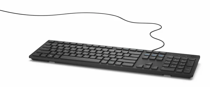 bekabeld toetsenbord - KB216 - Noors - zwart by Dell, Black, US – cover