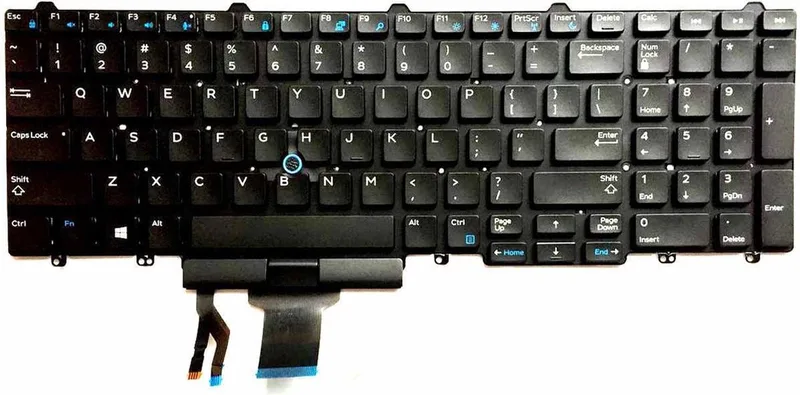 Notebook keyboard for Dell Latitude E5550 E5570 Precision 3510 M3510 7510 with pointstick de Dell – jaquette