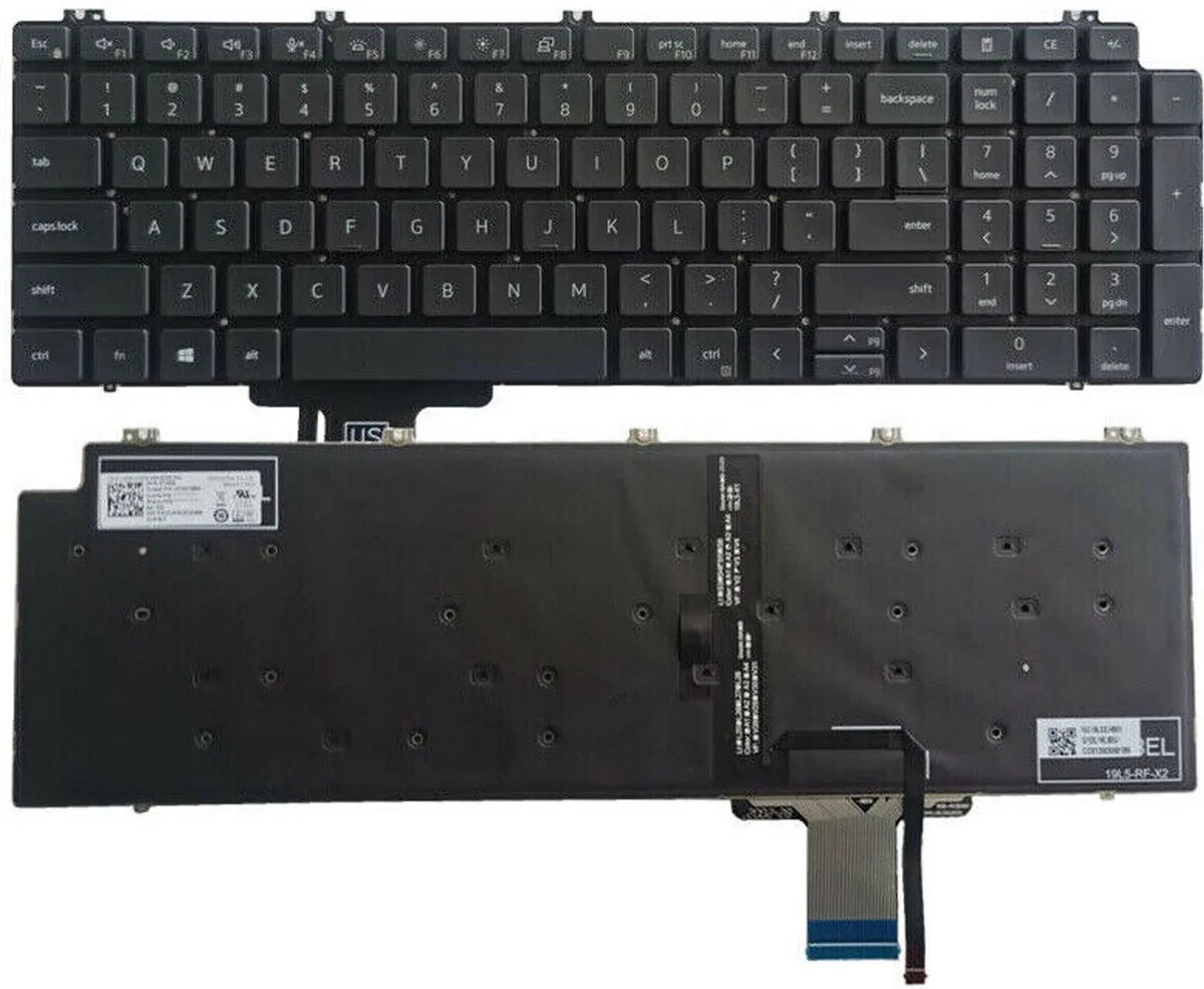 Notebook keyboard for Dell Precision 7550 7560 7750 With Backlit 0713DM van Dell – cover