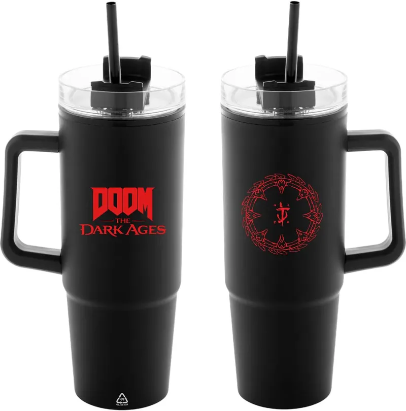 Doom: The Dark Ages Insulated Mug - Shield (Black/Red) de Devplus – jaquette