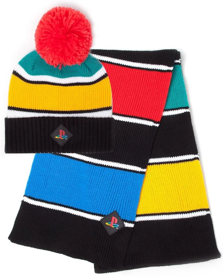 Playstation - Retro Colors Beanie & Scarf Gift Set by Difuzed – cover