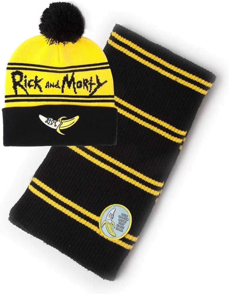 Rick and Morty - Banana Beanie & Scarf Gift Set de Difuzed – jaquette