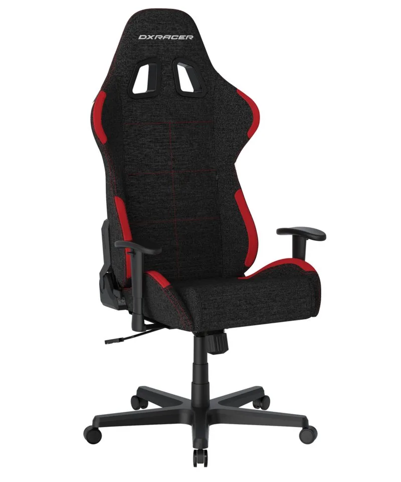 Gaming Chair DXRACER Gaming & Bürostuhl, Formula Serie, Stoffbezug, FD01 van DXRacer, Rood, Zwart – cover 3 van 5