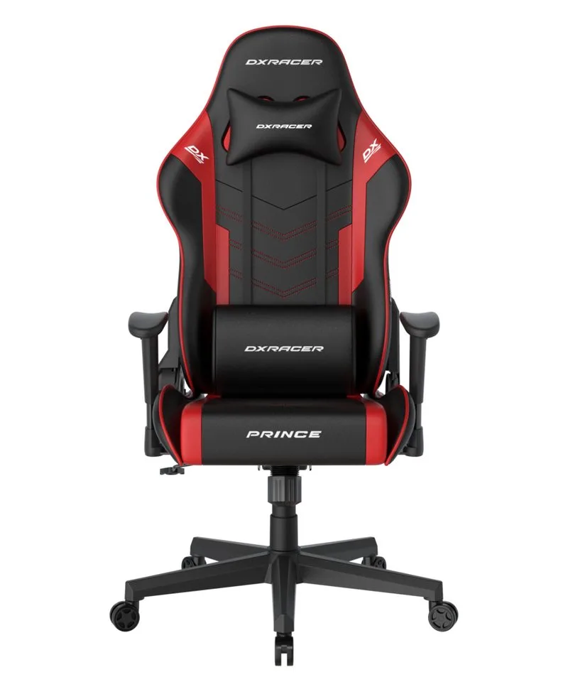 Gaming-Stuhl Prince Büro- und Gamingstuhl van DXRacer, Rood, Zwart – cover 2 van 5