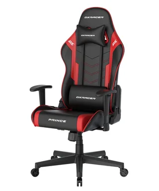 Gaming-Stuhl Prince Büro- und Gamingstuhl van DXRacer, Rood, Zwart – cover 1 van 5