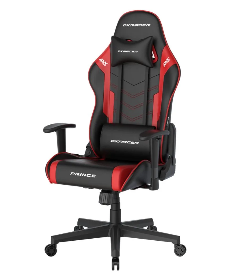 Gaming-Stuhl Prince Büro- und Gamingstuhl van DXRacer, Rood, Zwart – cover 1 van 5
