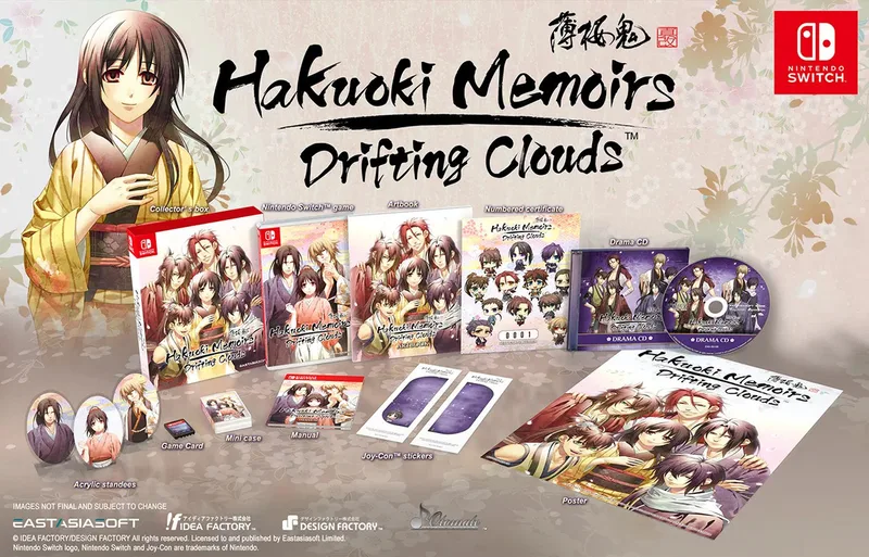 Hakuoki Memoirs: Drifting Clouds Limited Edition van eastasiasoft, Nintendo Switch – cover