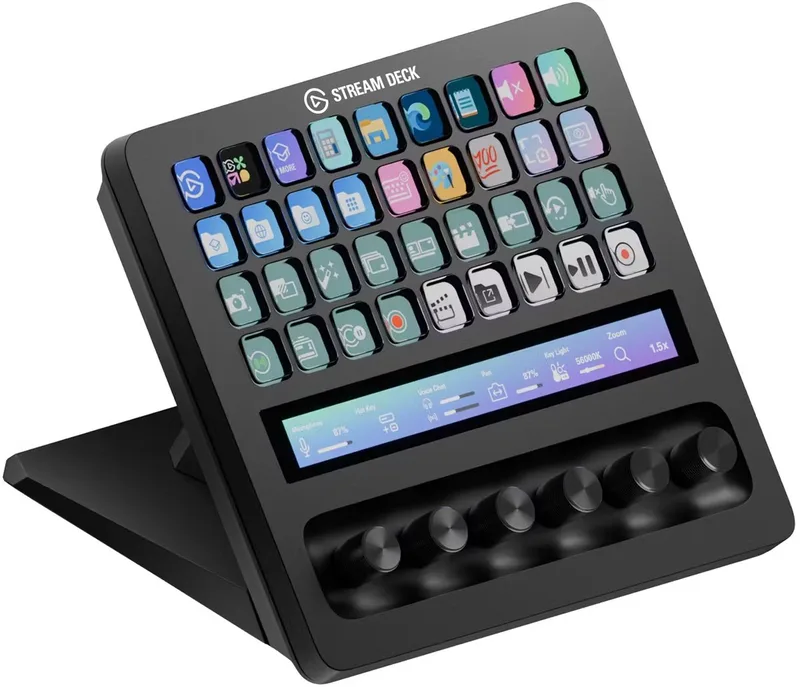 Stream Deck + XL - Touchstrip Display - 36 Macrotoetsen - 6 Draaiknoppen - USB-C - PC/Mac van Elgato – cover