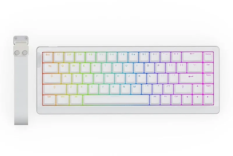 HE68 Lite - Hall Effect - 8000hz - Magnetisch Toetsenbord - RGB - 65% - QWERTY - Gaming Keyboard - Clear Mag Switch van EPOMAKER, Wit, US – cover