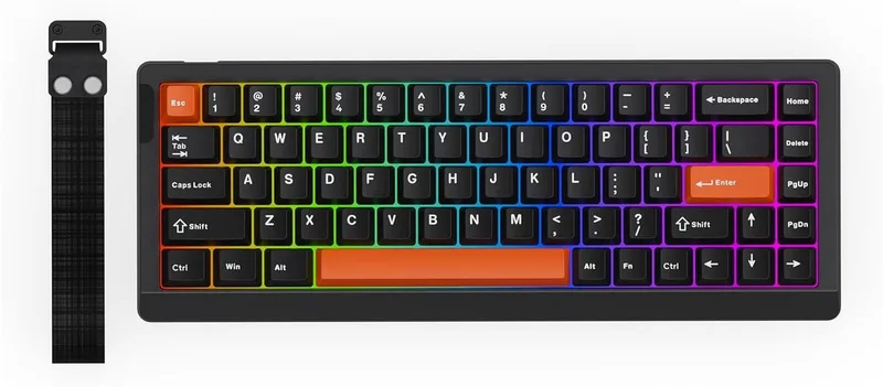 HE68 Lite - Hall Effect - 8000hz - Magnetisch Toetsenbord - RGB - 65% - QWERTY - Gaming Keyboard - Clear Mag Switch van EPOMAKER, Zwart, US – cover