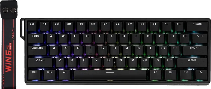 WIN60 - Hall Effect - 8000hz - 0.3ms - 0.08mm - Magnetisch Toetsenbord - 60% - QWERTY - Gaming Toetsenbord - Greywood Switch van EPOMAKER, Zwart, US – cover