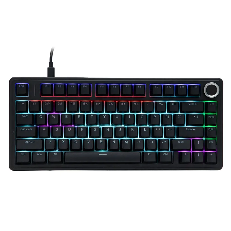 x AULA F75 - Mechanisch Toetsenbord - Wired - RGB - 75% - QWERTY - Gaming Keyboard - Red Switch van EPOMAKER, Zwart, US – cover