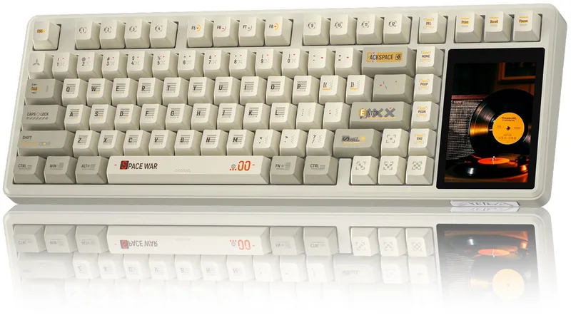 x AULA L99 - Crème / Bruin - Mechanisch Gaming Toetsenbord – 96% Layout – Groot LCD Display – RGB – Tri-Mode – Hot-Swappable – Draadloos & Bedraad by EPOMAKER, Cream, Brown – cover