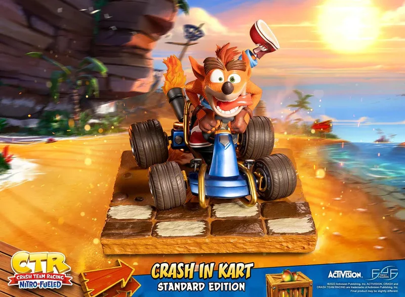 Crash Team Racing Nitro-Fueled Resin Statue - Crash in Kart (First 4 Figures) de First 4 Figures – jaquette