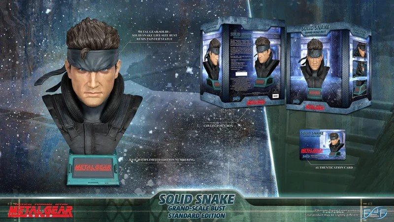 Metal Gear Solid Resin Statue - Solid Snake Grand-Scale Bust (First4Figures) de First 4 Figures – jaquette