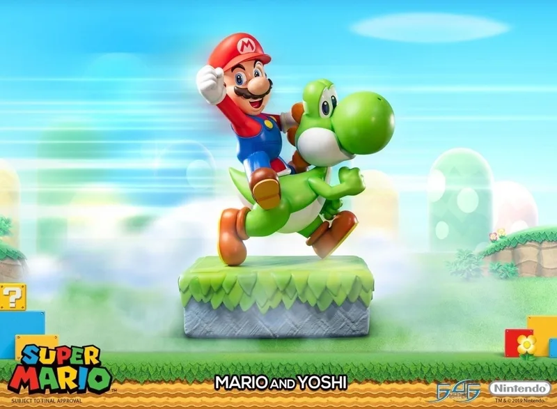 Super Mario19 inch Statue - Mario and Yoshi van First 4 Figures – cover