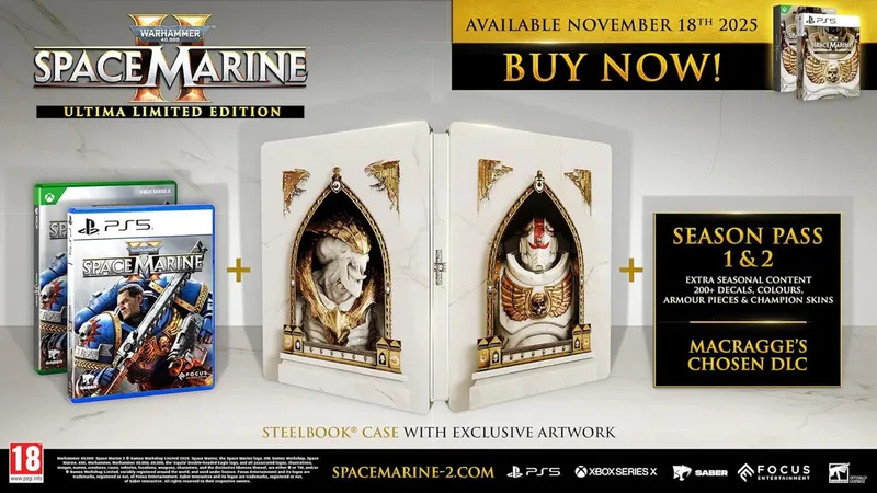 Warhammer 40.000 Space Marine II Ultima Limited Edition de Focus Entertainment, PS5 – jaquette
