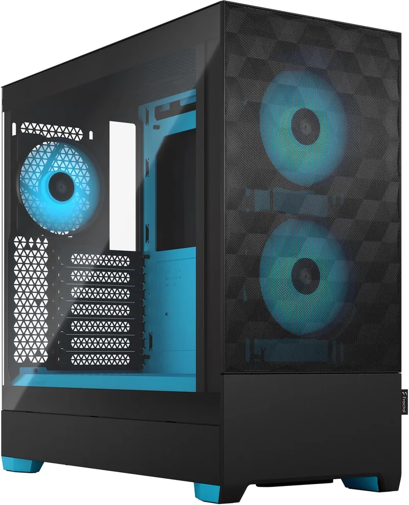 Pop Air - Midtowermodel - RGB Cyan Core by Fractal Design, Black, Cyaan – cover