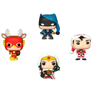 DC Super Heroes Pocket Pop Holiday Tree 4-Pack - Flash, Batman, Superman, Wonder Woman by Funko – cover 3 of 3