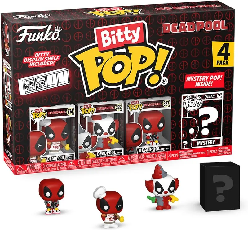 Deadpool Funko Bitty Pop! 4-Pack: Deadpool Backyard Griller / Deadpool Clown / Deadpool Bedtime by Funko – cover