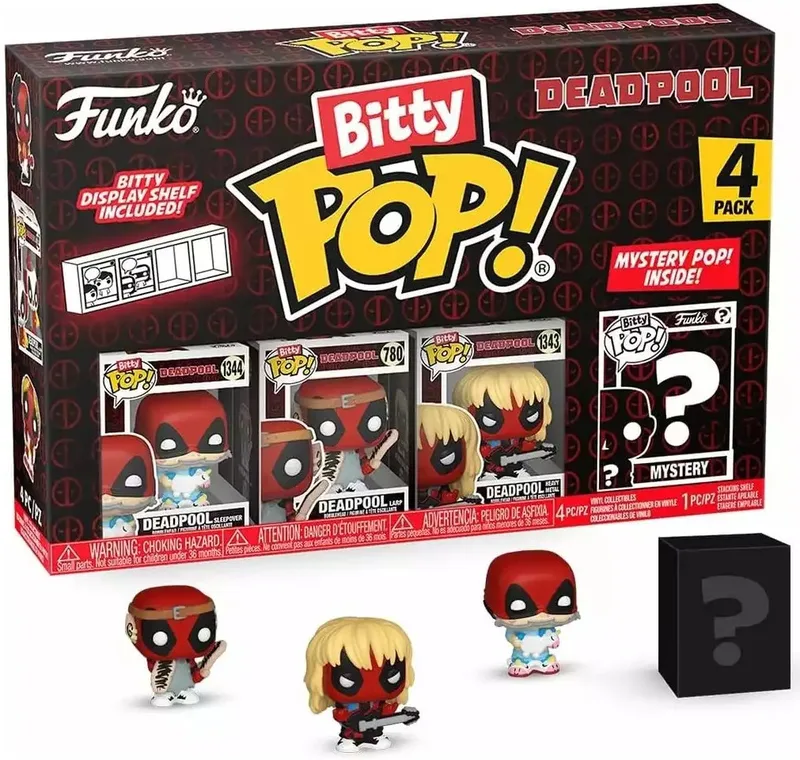 Deadpool Funko Bitty Pop! 4-Pack: Deadpool Sleepover / Deadpool LARP / Deadpool Heavy Metal van Funko – cover 1 van 4