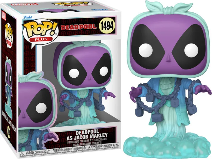 Deadpool Funko Pop Vinyl: Deadpool as Jacob Marley van Funko – cover 1 van 2