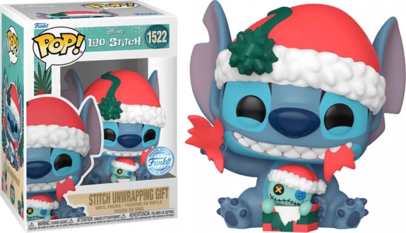 Disney Lilo & Stitch Funko Pop Vinyl: Stitch Unwrapping Gift de Funko – jaquette 1 sur 2