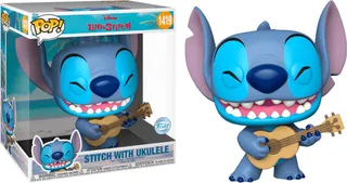 Disney Lilo & Stitch Jumbo Funko Pop Vinyl: Stitch with Ukulele (Special Edition) by Funko – cover 1 of 2