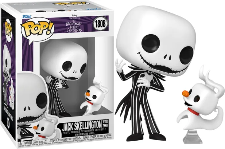 Disney Nightmare Before Christmas Funko Pop Vinyl: Jack Skellington with Zero (1808) by Funko – cover 1 of 2
