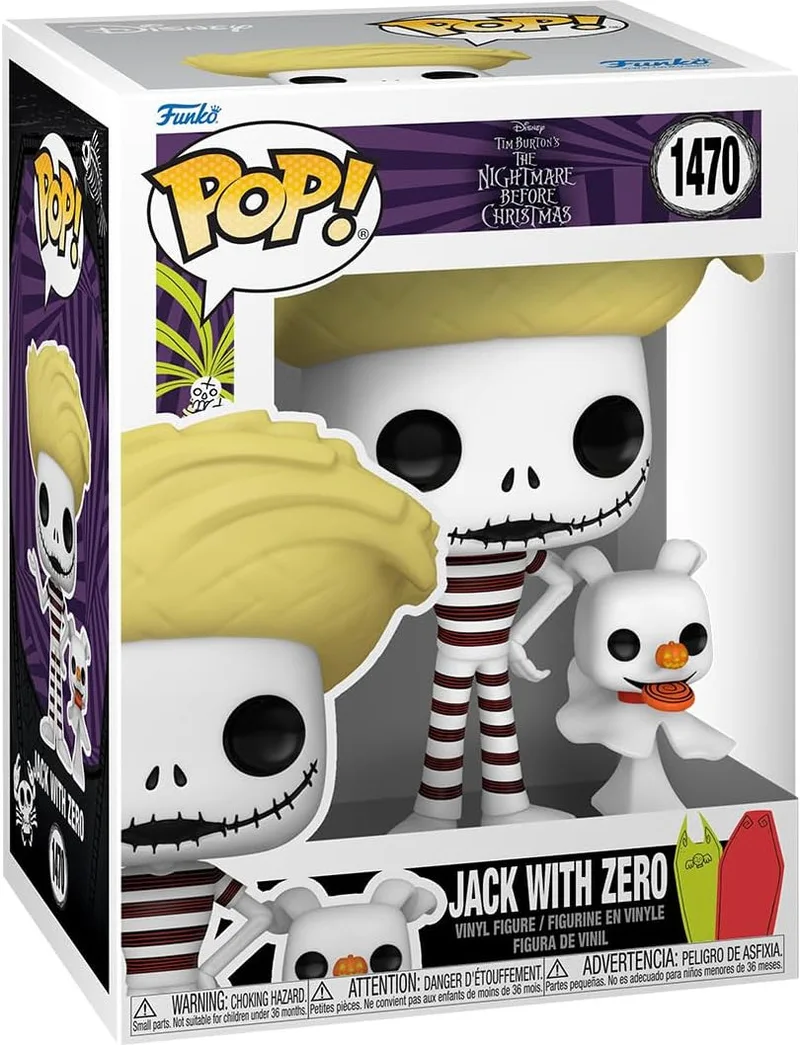 Disney Nightmare Before Christmas Funko Pop Vinyl: Jack with Zero by Funko – cover 1 of 2