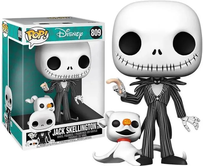 Disney Nightmare Before Christmas Funko Pop Vinyl: Jumbo Jack Skellington with Zero van Funko – cover 1 van 2