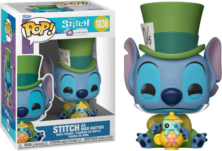 Disney Stitch Costume Funko Pop Vinyl: Stitch as Mad Hatter (1836) de Funko – jaquette