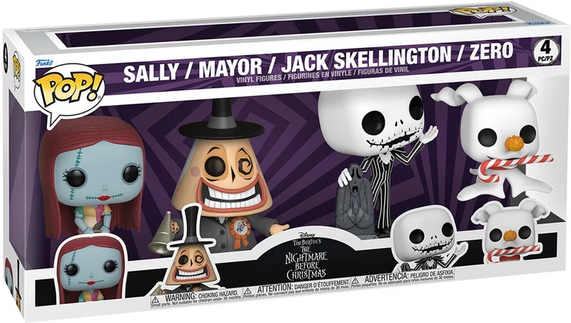 Disney The Night Before Christmas Funko Pop Vinyl 4-Pack: Sally / Mayor / Jack Skellington / Zero van Funko – cover