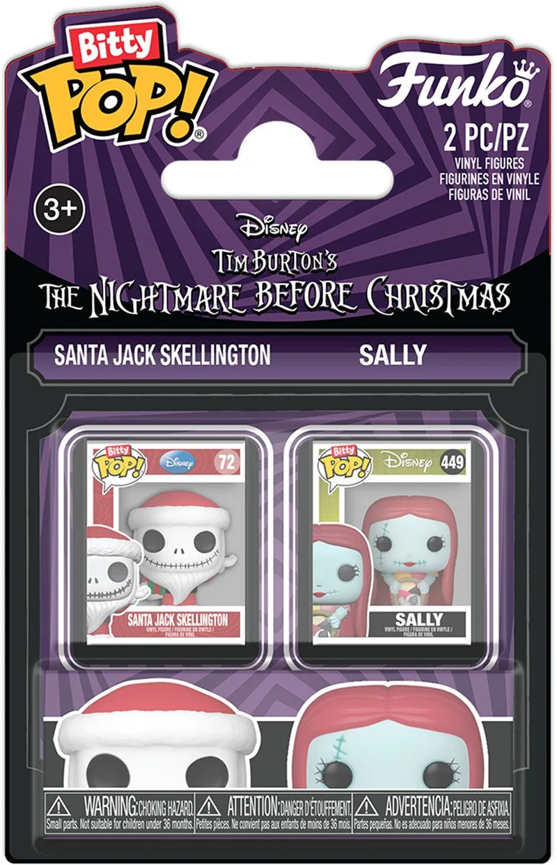 Disney The Nightmare Before Christmas Funko Bitty Pop! 2-Pack: Santa Jack Skellington & Sally van Funko – cover