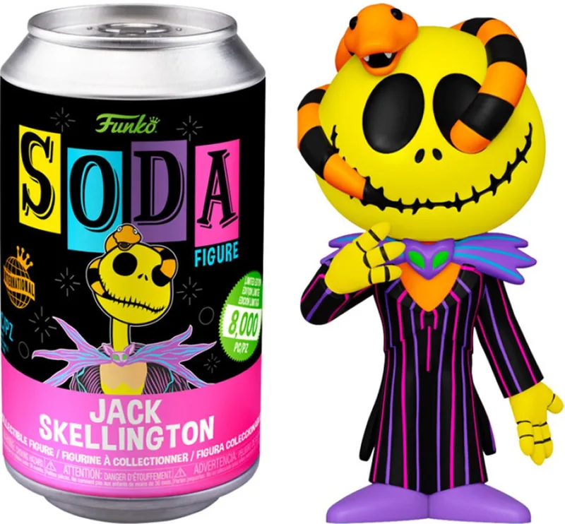 Disney The Nightmare Before Christmas Funko Vinyl Soda: Jack Skellington (Snake) (Blacklight) van Funko – cover