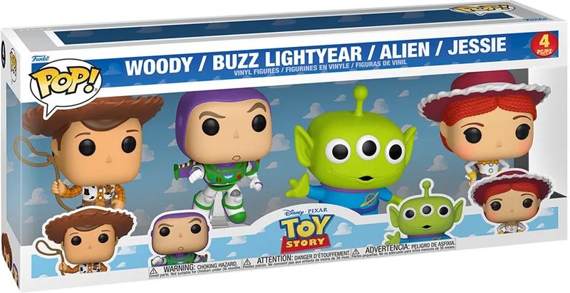 Disney Toy Story 4 Funko Pop Vinyl 4-Pack: Woody / Buzz Lightyear / Alien / Jessie by Funko – cover