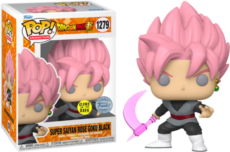 Dragon Ball Super Funko Pop Vinyl: Super Saiyan Rosé Goku Black with Scythe (Glows in the Dark) van Funko – cover 1 van 2