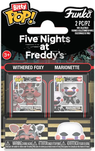 Five Nights at Freddy's Funko Bitty Pop! 2-Pack - Withered Foxy & Marionette Vinyl Figures van Funko – cover 1 van 2