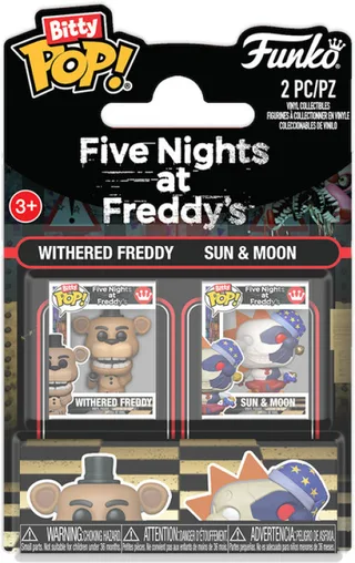 Five Nights at Freddy's Funko Bitty Pop! 2-Pack - Withered Freddy & Sun&Moon Vinyl Figures by Funko – cover 1 of 2